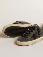 Women's Super-Star in black Swarovski crystals with black suede star - Image 3