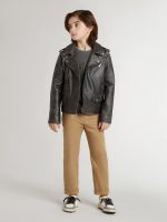 Kids' chinos in tobacco-colored cotton - Image 3
