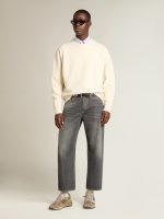 Sweatshirt in aged white with reverse logo on the back - Jersey Capsule - Image 4