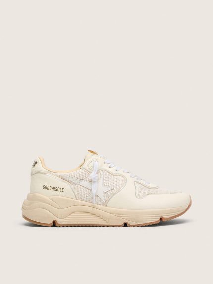 Women's Running Sole in mesh and white nappa