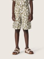 Journey boys' cotton canvas shorts with green and white floral print - Image 5