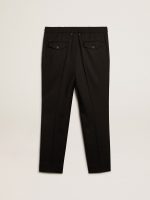 Men's black wool gabardine pants - Image 5