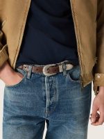 Juno belt in dark brown woven leather - Image 2