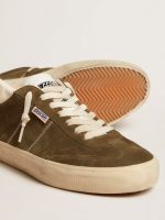 Men's Soul Star in green suede with white leather heel tab and tongue - Image 4