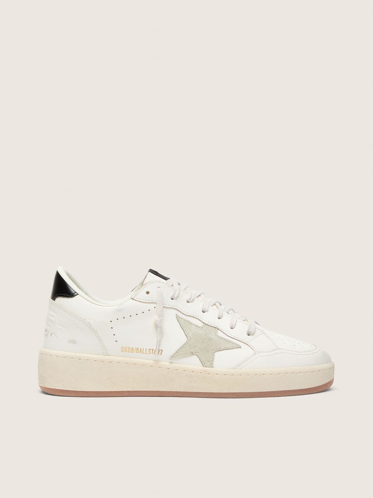02e1b9ca010860b1b80cf2a8b14ea401c9c1a1f993aeab9d65355bee7e31758d Ball Star with ice-gray suede star and glossy black leather heel tab - Image 1