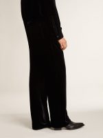 Men's black velvet effect pants - Image 4