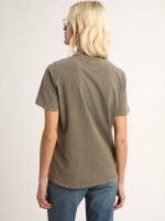 Olive-green regular-fit T-shirt with Golden lettering on the front - Image 4