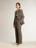 Women's Super-Star with gray glitter star and nude leather heel tab - Image 3