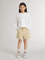 Girls' white broderie anglaise cotton shirt - Image 3