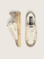 Men's Stardan LTD in suede and white nappa with gold star - Image 3