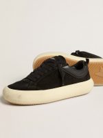 Women's Space-Star Cube in black suede with perforated star - Image 3