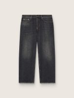 Men's stonewashed-effect black jeans
