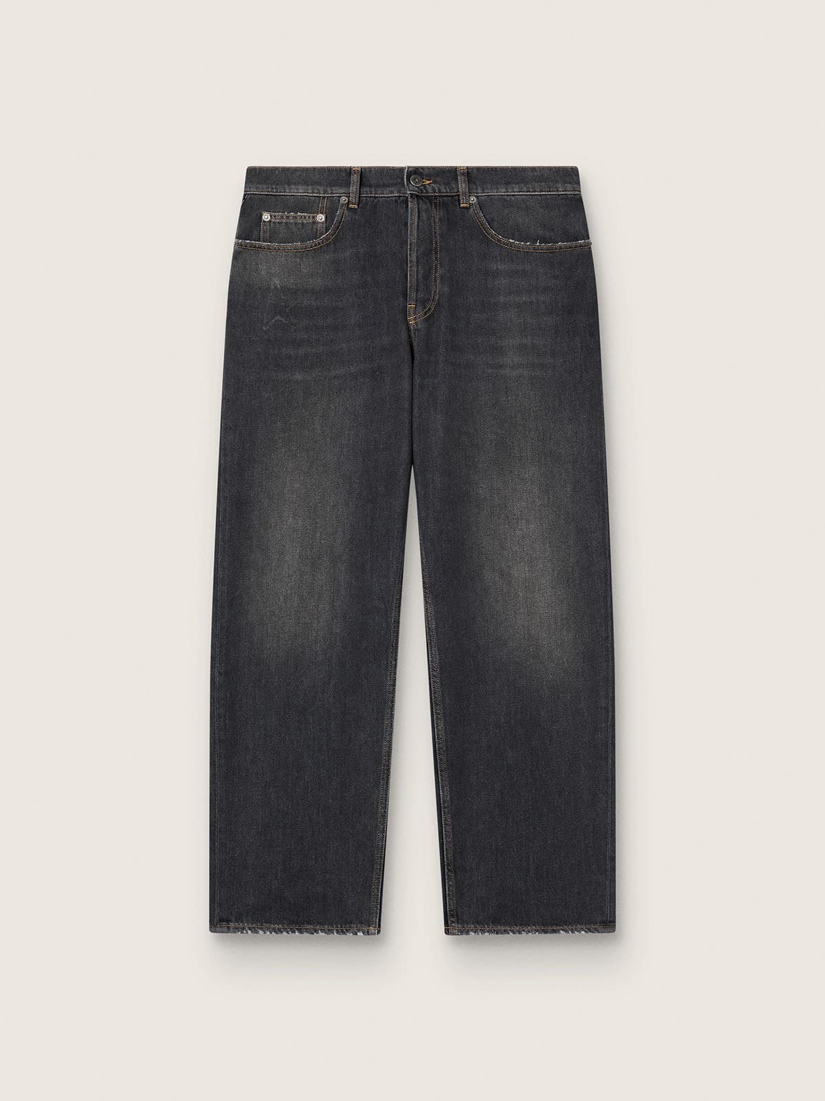 042142b768fa4f570fb02ef73dd52147f46ba8d833fafe66af292059a36708b3 Men's stonewashed-effect black jeans - Image 1