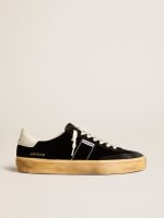 Men's Soul Star in black velvet with white leather heel tab