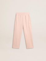 Girls' pink joggers with print