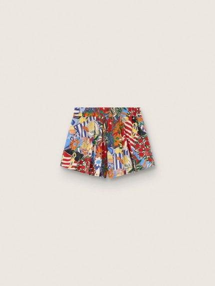 Girls' shorts with multicolor print