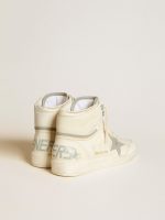 Men's Sky-Star in leather with light blue leather star and white heel tab - Image 4