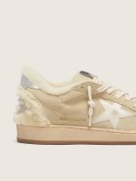 Women's Ball Star in suede and shearling with white patent leather star - Image 4