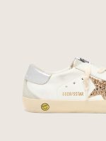 Junior Super-Star with gold glitter star and silver metallic leather heel tab - Image 4