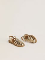 Maxime Young sandals in gold leather - Image 2