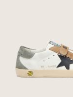 Junior Old School with black leather star and beige and green suede inserts - Image 4