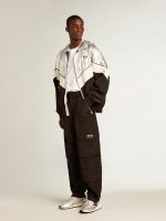 Black-colored ripstop nylon cargo pants - Image 3