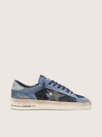 Men's Stardan in blue suede with white star