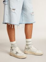 Men's Forty2 with grey star and white leather heel tab - Image 3