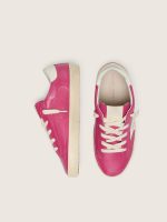 Junior Super-Star in fuchsia leather with cream leather star - Image 3