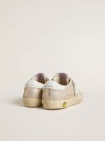 Young Super-Star in sand-colored laminated-effect suede with white leather star - Image 4