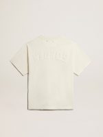 T-shirt in aged white with reverse logo on the back - Jersey Capsule - Image 7