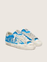 Women's Super-Star LAB in bright blue pony skin with suede star and studs - Image 2