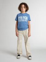 Kids' beige chino pants with multicolor splashes - Image 3