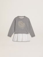 Girls' gray and white mini dress