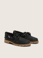 Men's Cruise loafers in black waxed suede with black hiking laces - Image 2