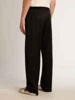 Men's joggers in black wool - Image 4