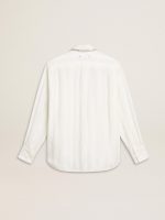 Women's shirt with a vertical striped pattern and crystal embroidery - Image 7