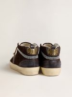 Women's Mid Star in brown suede with leather star and Swarovski crystal flash - Image 5
