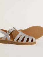 Maxime Junior sandals in silver micro-glitter - Image 3