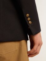 Men's double-breasted blazer in dark blue - Image 5