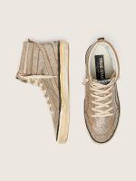 Men's Slide LAB sneakers in tobacco-colored suede with crystals and tobacco-colored suede star - Image 3