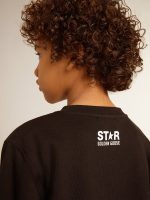 Boys' black sweatshirt with white maxi star on the front - Image 6