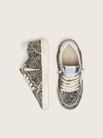 Junior Ball Star in black and white leopard pony skin with cream leather star - Image 3