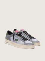 Men's Stardan in powder-blue suede with green leather star and heel tab - Image 2