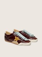 Men's True-Star in burgundy naplak with suede star and silver nappa heel tab - Image 10