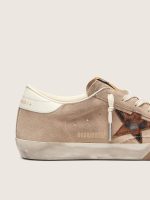 Women's Super-Star in beige suede with leopard-print star - Image 4