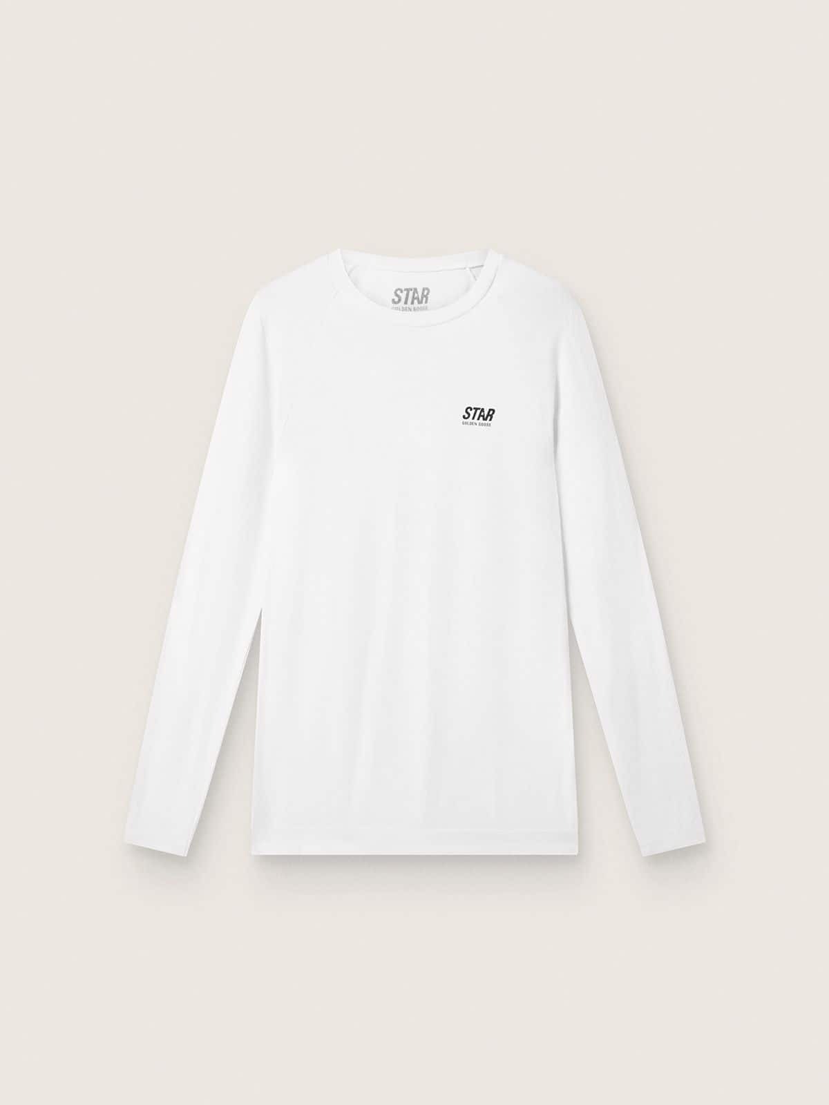 0cc1d50e297a6b0fc2397a63b4445901641df838062d56e054f5b9e3a722ec54 Men's white long-sleeve sports top - Image 1
