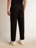 Men's black cotton chinos - Image 4