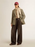 Women's double-breasted blazer in Shetland wool - Image 4