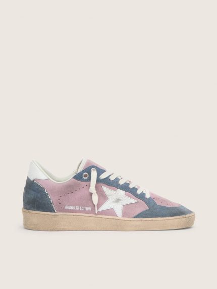 Women's Ball Star LTD in lilac suede with white star